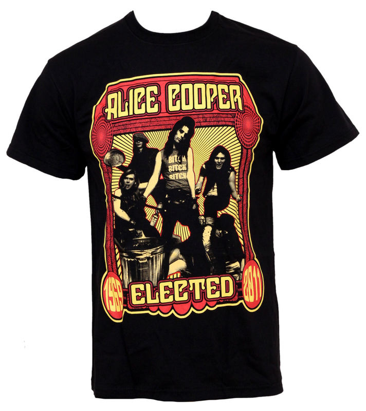 T-shirt Metal Uomo Alice Cooper - Elected Band - ROCK OFF - ACTEE04MB S