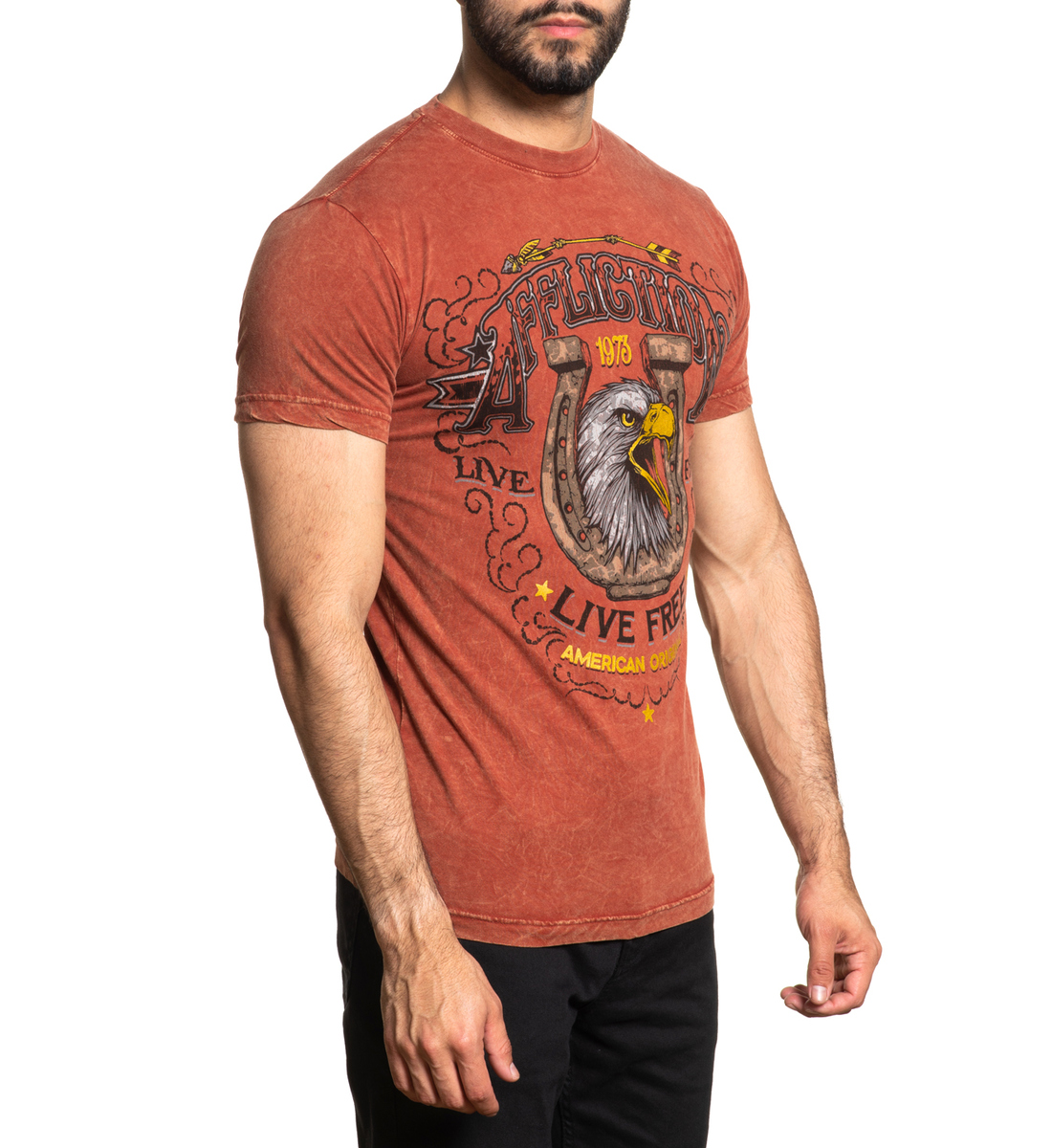 T-shirt Hardcore Uomo - AMERICAN ORIGINAL - AFFLICTION - A26246-ROCL S