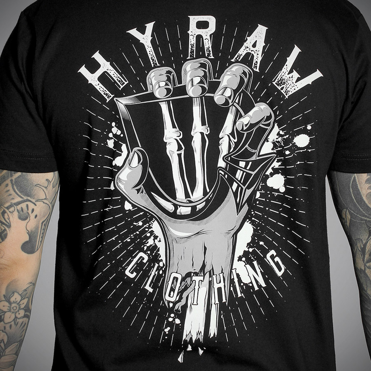 T-shirt Hardcore Uomo - ACE OF BONES - HYRAW - SU24-M13 3XL