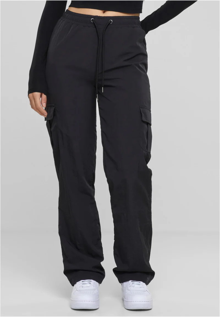 pantaloni da donna URBAN CLASSICS - Nylon Cargo - Nero XS