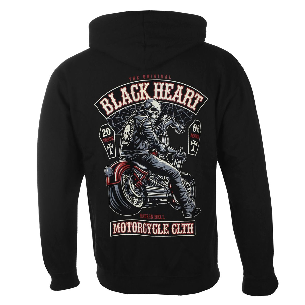 Felpa Con Capuccio Uomo - COFFIN - BLACK HEART - 17124 L